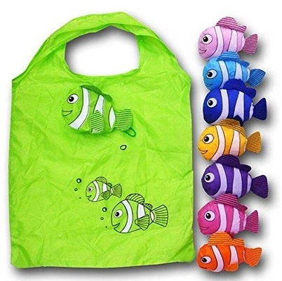 Vissen Kleurrijk 210D 40x50cm CMYK Nylon die het Winkelen Zak vouwen