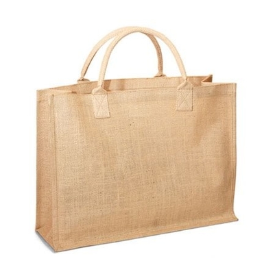 Jute Opnieuw te gebruiken 40x14x34cm 390gsm Jute het Winkelen Zak