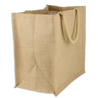 Jute Opnieuw te gebruiken 40x14x34cm 390gsm Jute het Winkelen Zak