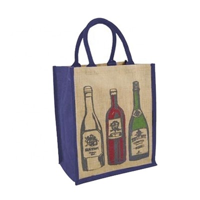 Inpakkend 6 Flessenwijn 27x18x30cm Jute het Winkelen Zak