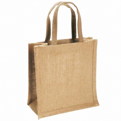 Het Middel van het vrouwenstrand behandelde 50cm Jute het Winkelen Zak