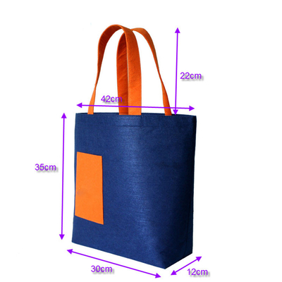 Winkelende 35x39.5cm Gele 30x40x10cm voelden Tote Bag