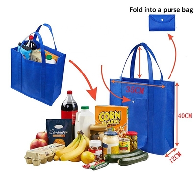 De supermarkt behandelt 30cm 40x40x10cm Vouwbare niet Geweven Zak