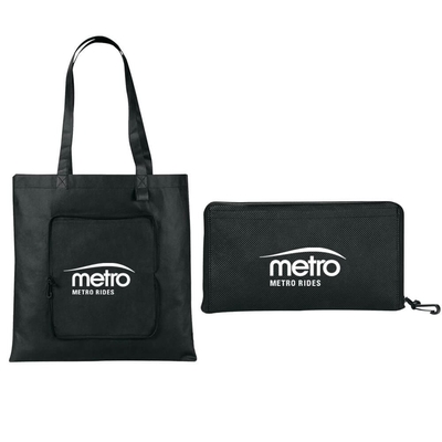 Tote Zipped 80gsm 38X40cm Vouwbare niet Geweven Zak