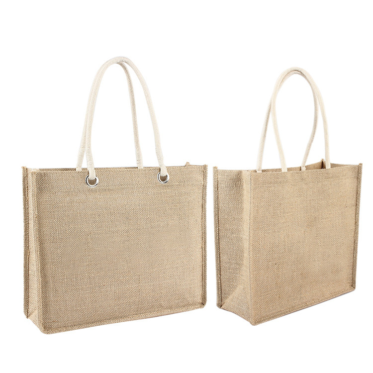 Het winkelen Natuurlijke Kleur 30xx12x30cm 380gsm-de Zakken van de Jutekruidenierswinkel